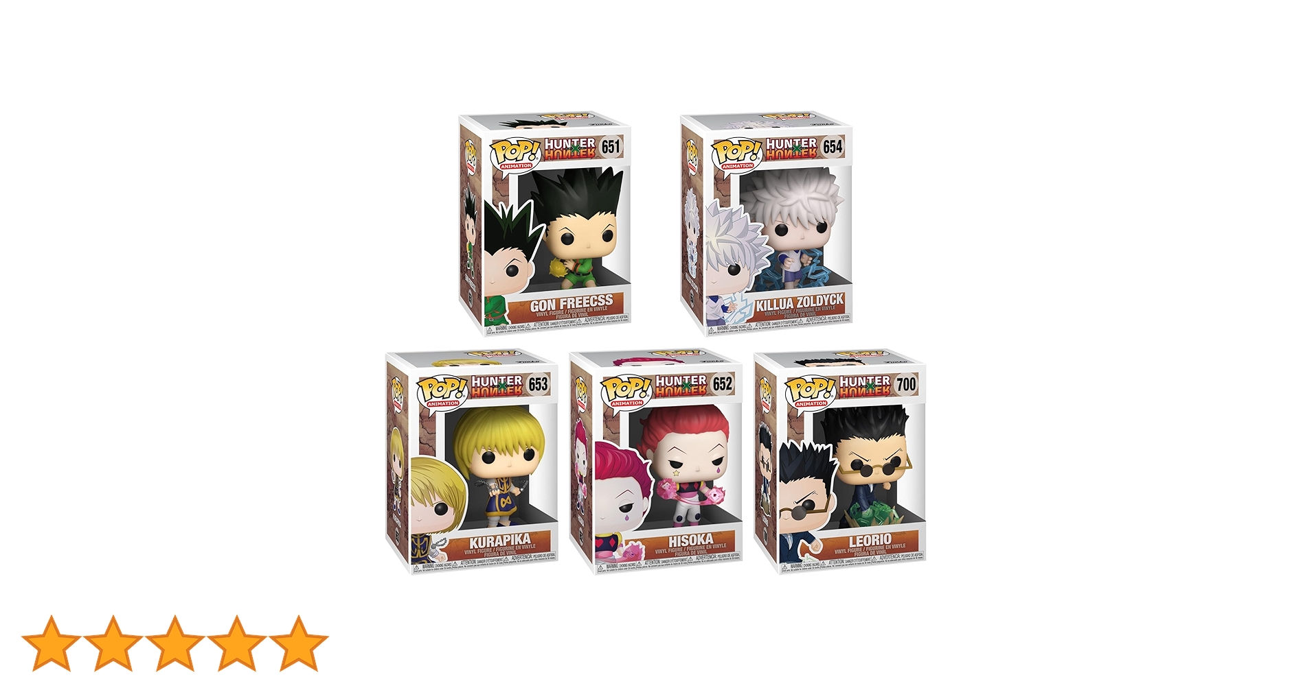 Amazon.co.jp: Funko Pop! 5個セット ハンターXハンター ゴン